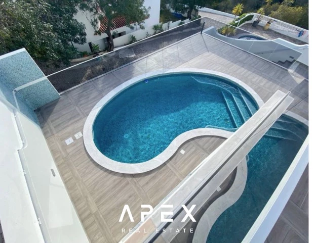 This stunning two-floor villa available for long term rental. It boasts five en-suite bedrooms