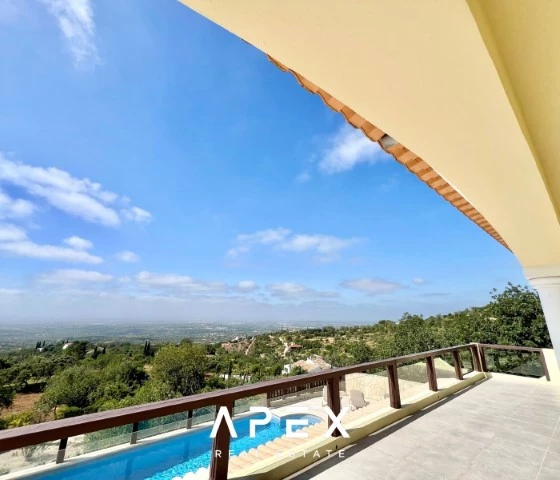 Five bedrooms villa in Estoi with stunning views of sea and countryside